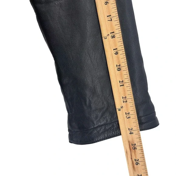 Wilsons Leather Womens Black Jacket‎ Faux Fur Collar Lining Belted Trench Coat M - Picture 8 of 12